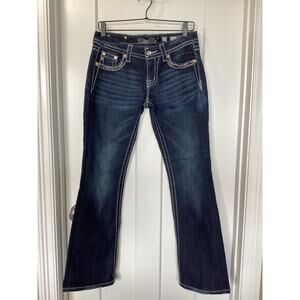Miss Me Size 27 Dark Wash Easy Boot Cut Jeans